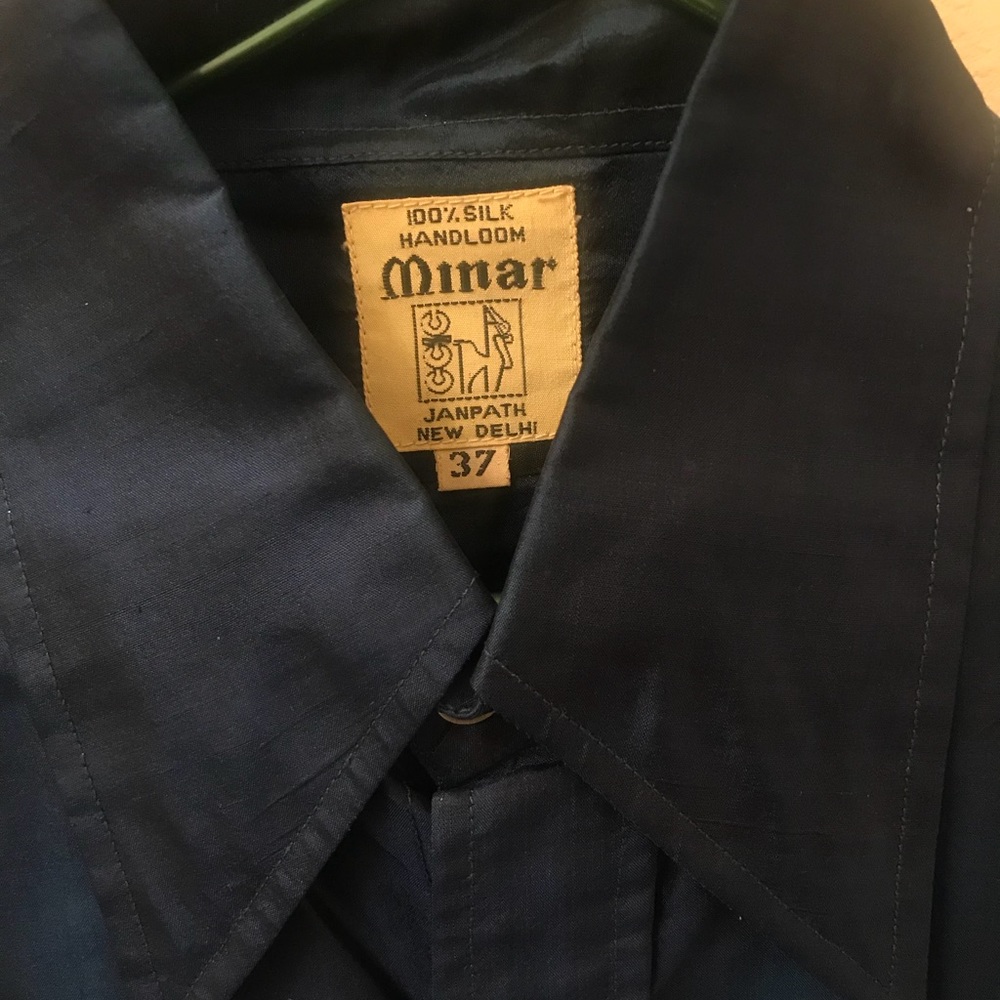 Mens Raw silk Button Down
